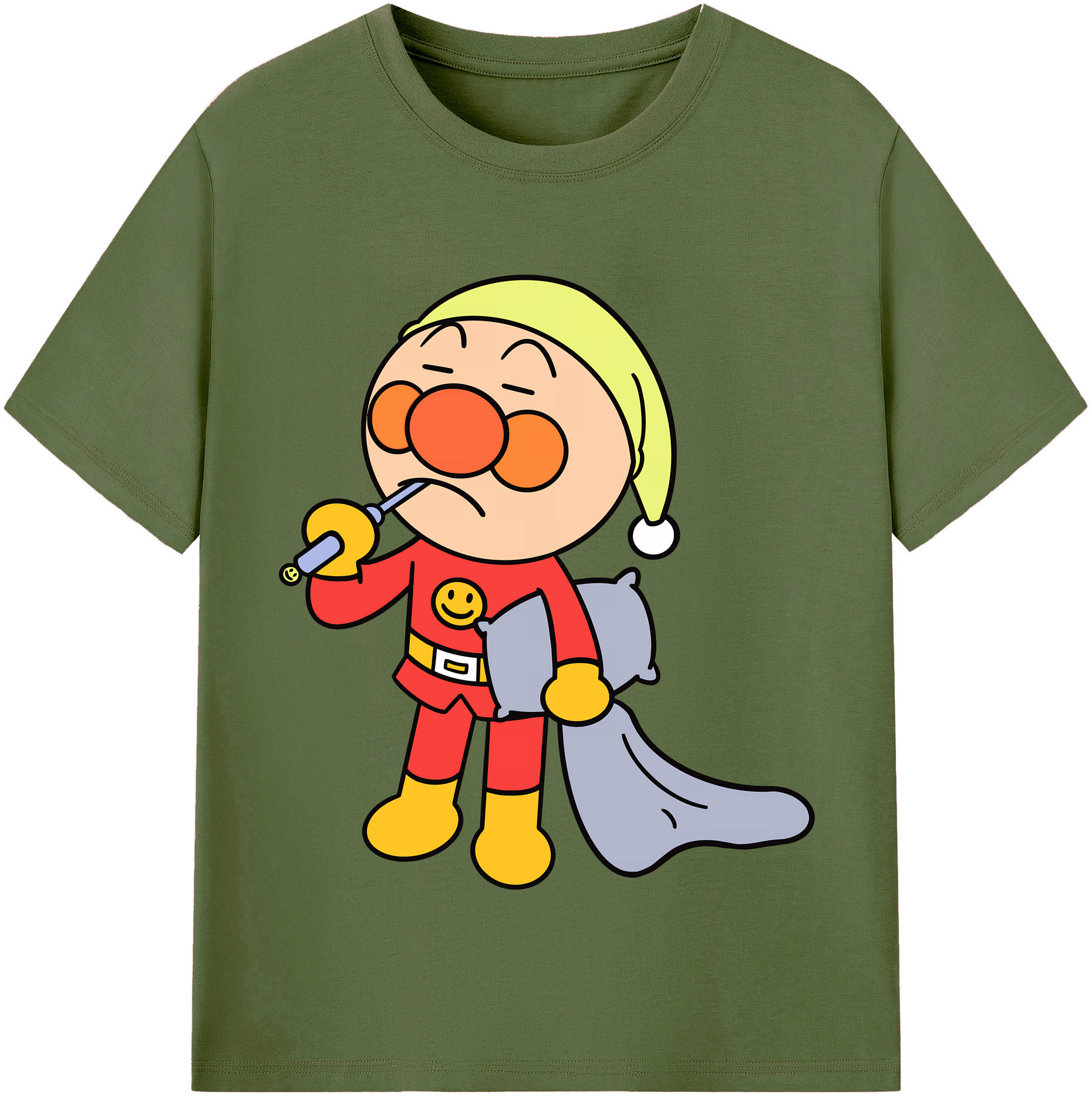 （画像用） アンパンマン Anpanman 綿100％半袖Tシャツ（フロントプリント）
